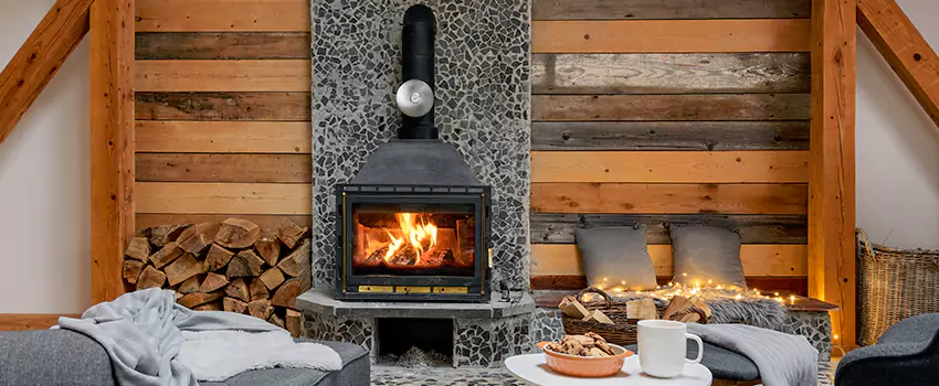Thelin Hearth Products Direct Vent Gas Stove Fireplace Inspection in East Northport, New York